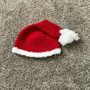 Baby knitted santa hat